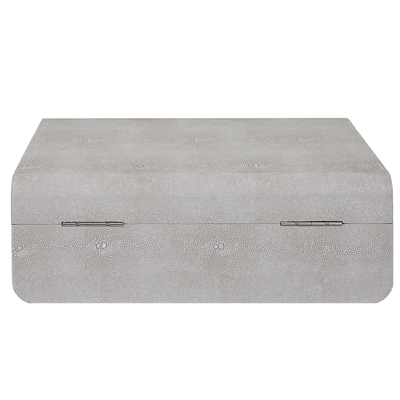 Uttermost Lalique White Shagreen Box