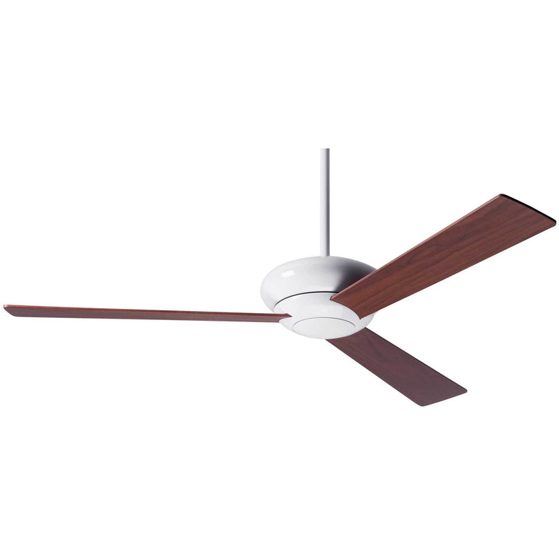 Modern Fan Company Altus Gloss White 52" Ceiling Fan with Mahogany Blades