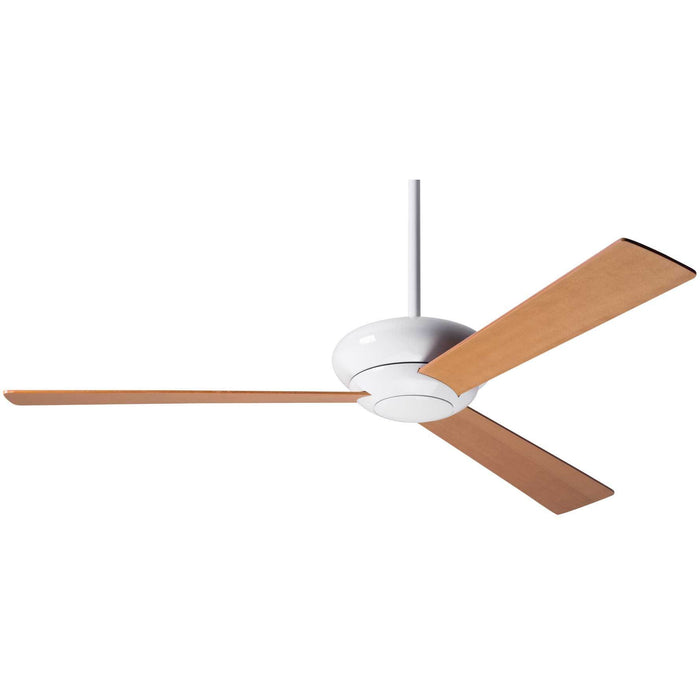 Modern Fan Company Altus Gloss White 52" Ceiling Fan with Maple Blades