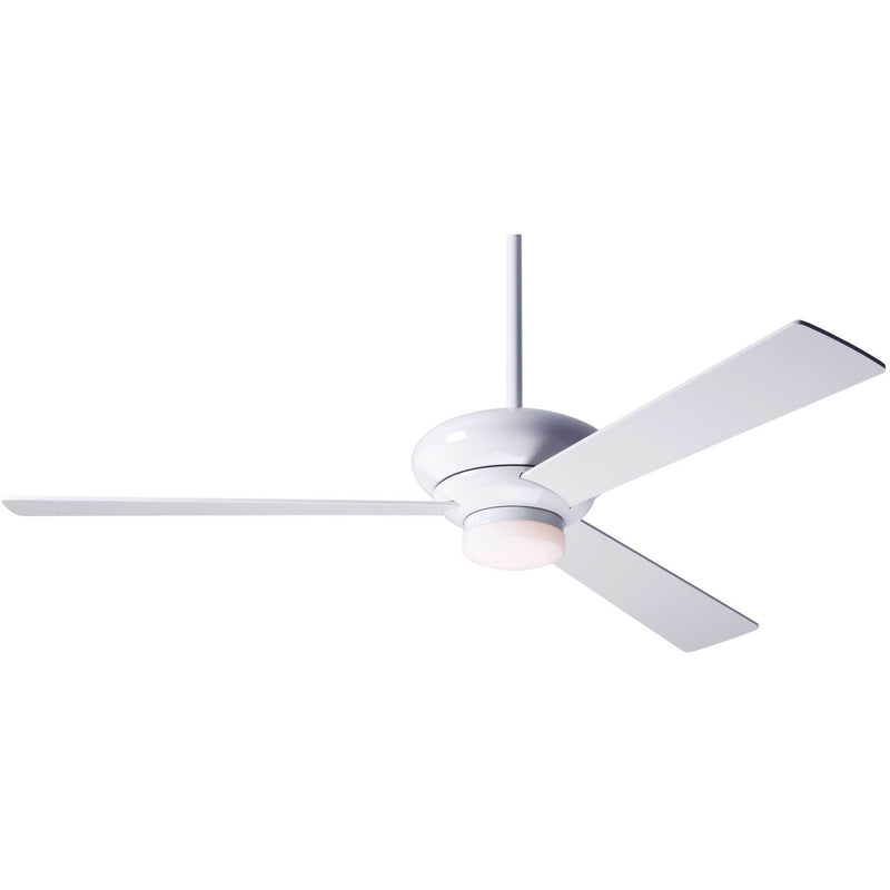 Modern Fan Company Altus Gloss White 52" Ceiling Fan with LED Light