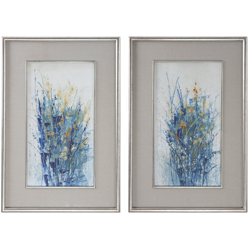 Uttermost 41558 Indigo Florals Framed Art Set of 2