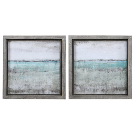 Uttermost 51114 Aqua Horizon Framed Prints, Set of 2
