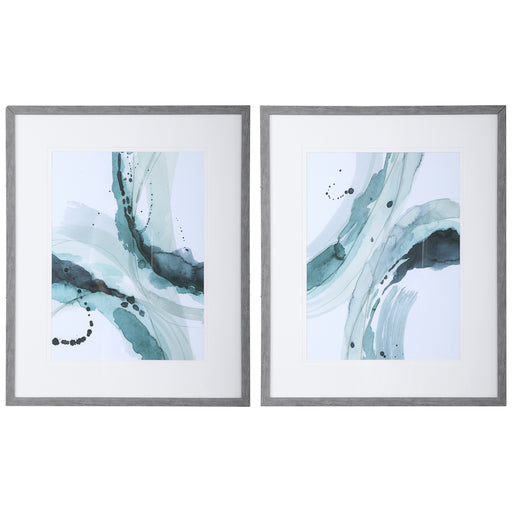 Uttermost 33710 Depth Abstract Watercolor Prints, Set of 2