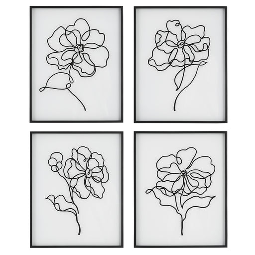 Uttermost Bloom Black White Framed Prints