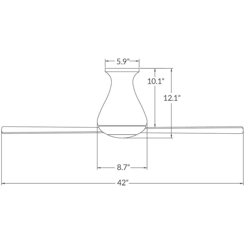 42" Modern Fan Company Altus Brushed Aluminum Hugger Ceiling Fan (Wall Control)