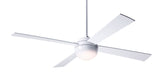 Modern Fan Company Ball LED 52 in. Gloss White Ceiling Fan with White Blades - ALCOVE LIGHTING