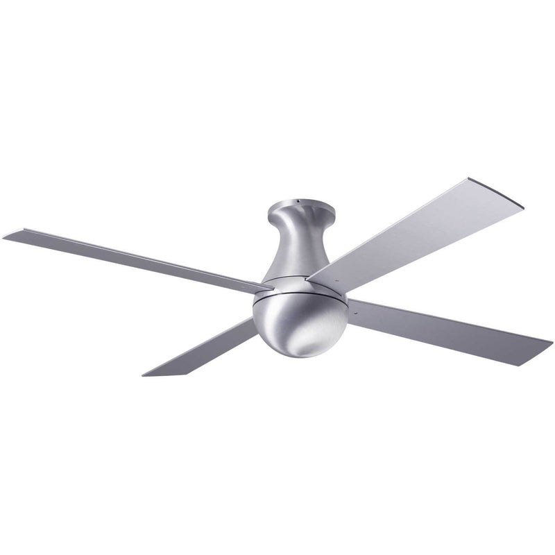 Modern Fan Company Ball Flush 42 in. Brushed Aluminum Ceiling Fan with Aluminum Blades and Wall Control