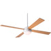 Modern Fan Ball Gloss White 52" Ceiling Fan with Maple Blades and Remote Control - ALCOVE LIGHTING