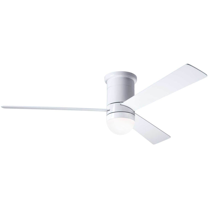 Modern Fan Company Cirrus DC Gloss White 50" Flush Mount Ceiling Fan
