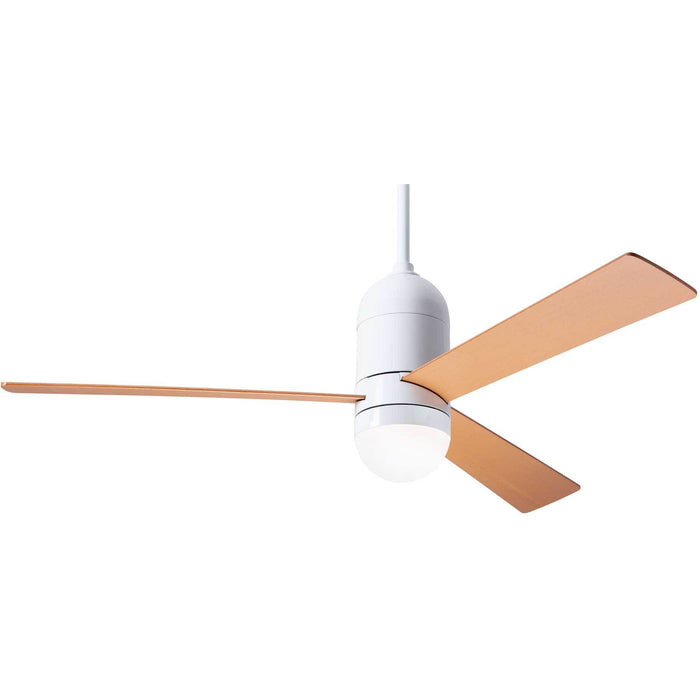 Modern Fan Company Cirrus DC Gloss White 50" Ceiling Fan with Maple Blades