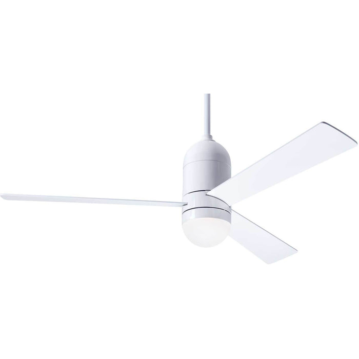 Modern Fan Company Cirrus DC Gloss White 50" Ceiling Fan with LED Light