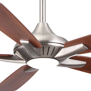 Minka Aire Dyno 52 in. LED Indoor Brushed Nickel Ceiling Fan with Remote - ALCOVE LIGHTING