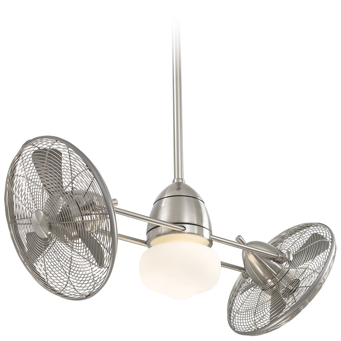 Minka Aire Gyro Wet 42 in. LED Indoor/Outdoor Brushed Nickel Ceiling Fan