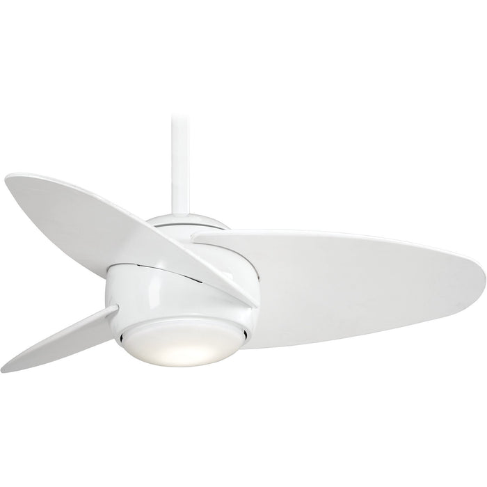 Minka Aire Slant 36 in. LED Indoor White Ceiling Fan with Remote