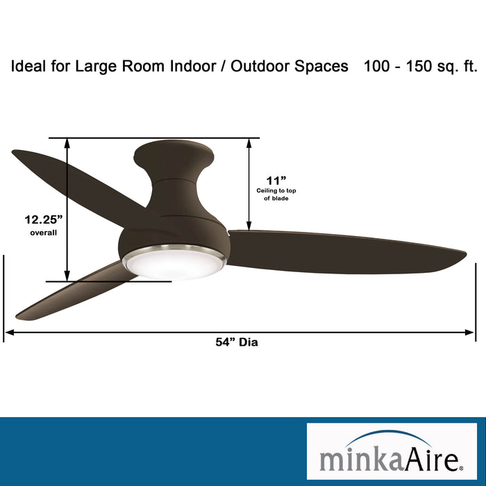 Minka Aire Concept III 54 in. LED Indoor/Outdoor Oil Rubbed Bronze Smart Ceiling Fan