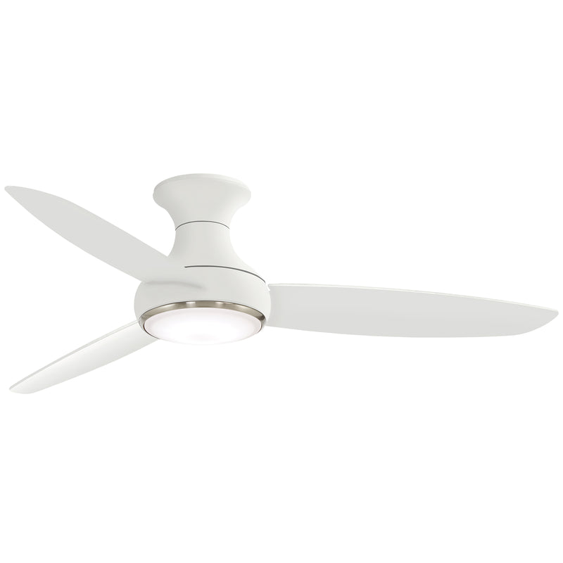 Minka Aire Concept III F467L-WH 54-Inch LED Smart Indoor/Outdoor Ceiling Fan in White with Remote