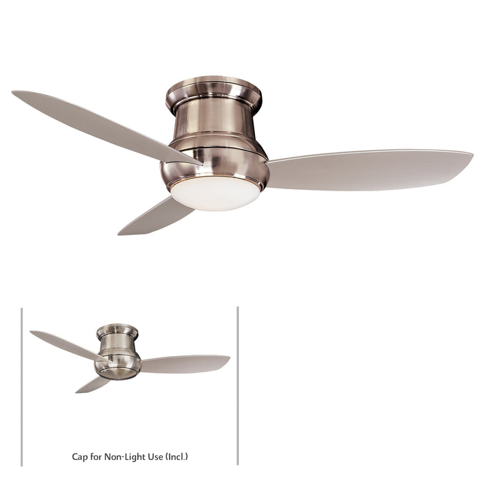 Minka Aire Concept II 52 in. LED Indoor/Outdoor Brushed Nickel Wet Ceiling Fan - ALCOVE LIGHTING