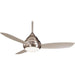 Minka Aire F476L-BNW Concept I Brushed Nickel Wet 52" Outdoor Ceiling Fan with Wall Control - ALCOVE LIGHTING