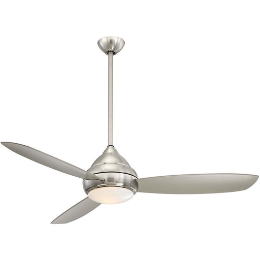 Minka Aire F477L-BNW Concept I Brushed Nickel Wet 58" Outdoor Ceiling Fan with Wall Control - ALCOVE LIGHTING