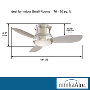 Minka Aire Concept II 44 in. LED Indoor Brushed Nickel Ceiling Fan - ALCOVE LIGHTING