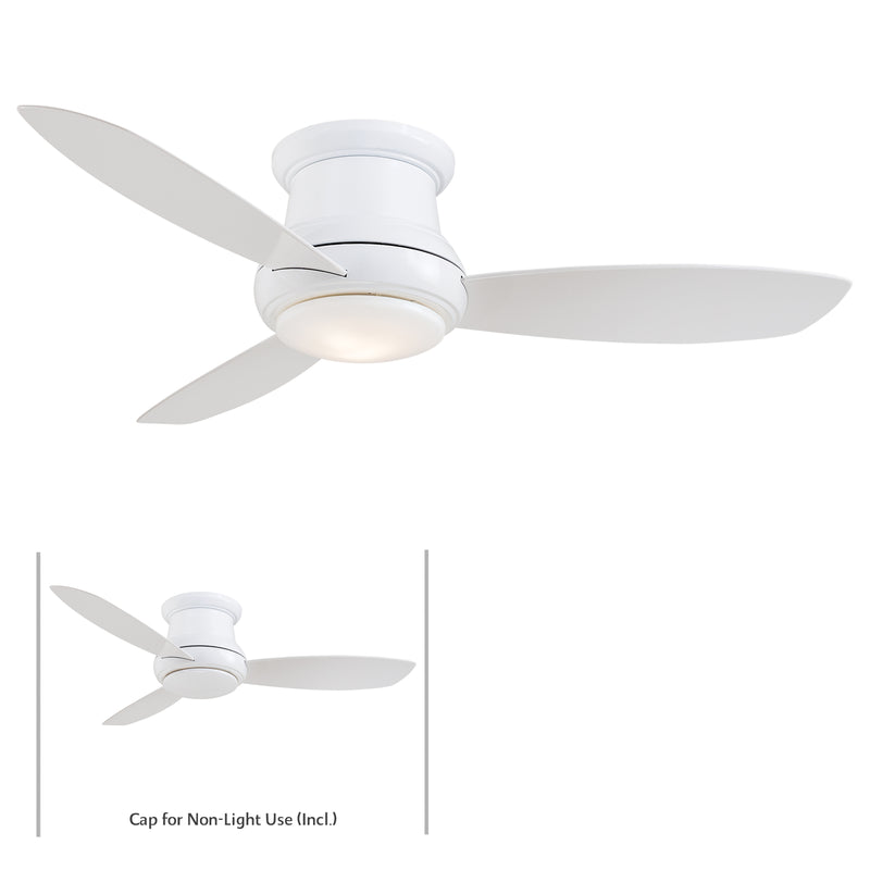 Minka Aire Concept II 44 in. LED Indoor White Flush Mount Ceiling Fan - ALCOVE LIGHTING