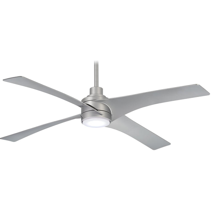 Minka Aire F543L-SL Swept Silver 56" Ceiling Fan with Remote Control