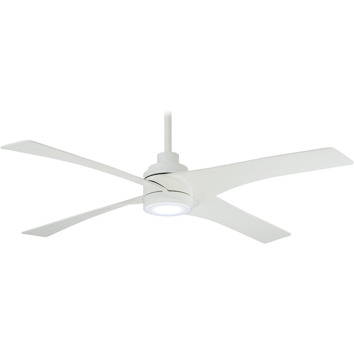 Minka Aire Swept 56 in. LED Indoor Flat White Ceiling Fan with Remote