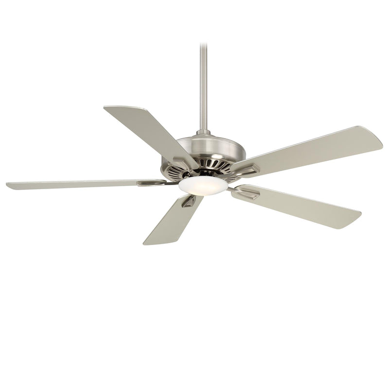 Minka Aire Contractor F556L-BN 52-Inch LED Indoor Ceiling Fan in Brushed Nickel with Remote