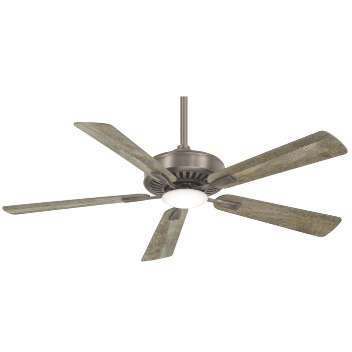 Minka Aire F556L-BNK Contractor Brushed Nickel 52" LED Ceiling Fan with Remote