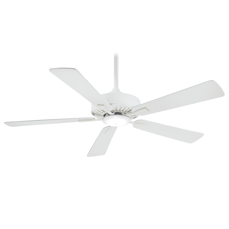 Minka Aire Contractor F556L-WH 52-Inch LED Ceiling Fan in White with Remote