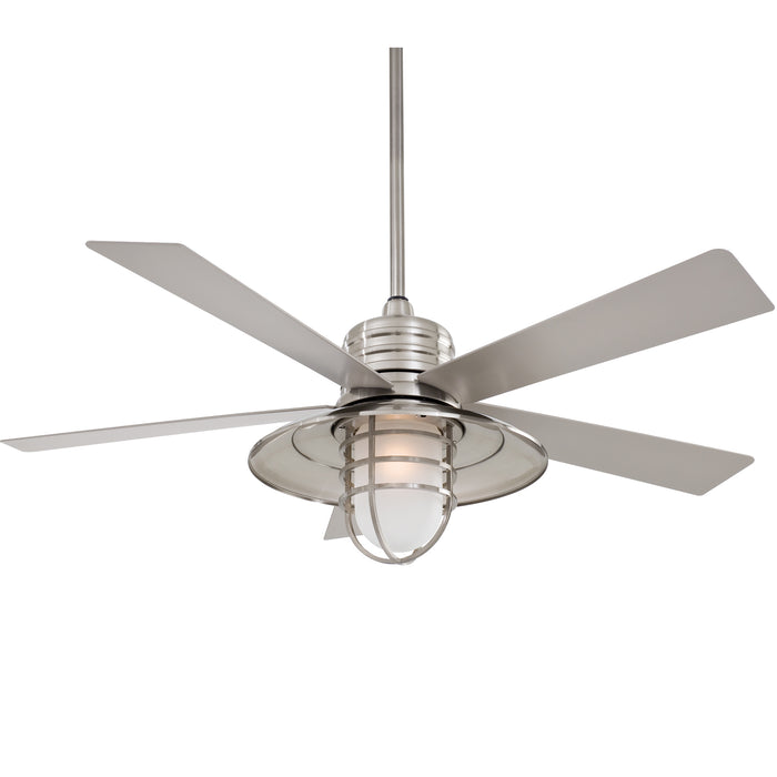 Minka Aire Rainman 54 in. LED Indoor/Outdoor Nickel Ceiling Fan