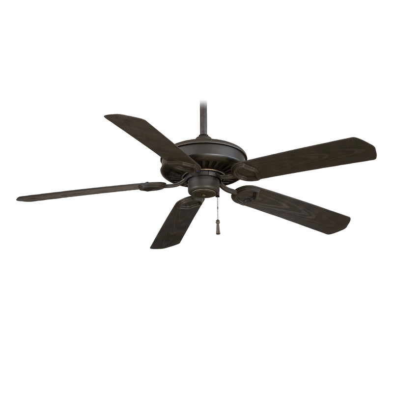 Minka Aire Sundowner F589-BI/AI 54-Inch Energy Star Outdoor Ceiling Fan in Black Iron