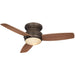Minka Aire F593L-ORB Traditional Concept Oil Rubbed Bronze 44" Flush Mount Ceiling Fan with Wall Control - ALCOVE LIGHTING