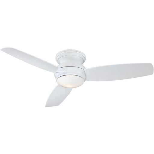 Minka Aire F594L-WH Traditional Concept White 52" Flush Mount Ceiling Fan with Wall Control - ALCOVE LIGHTING