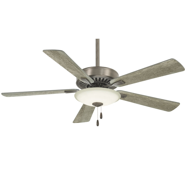 Minka Aire Contractor Uni-Pack 52" 5-Blade LED Ceiling Fan in Burnished Nickel F