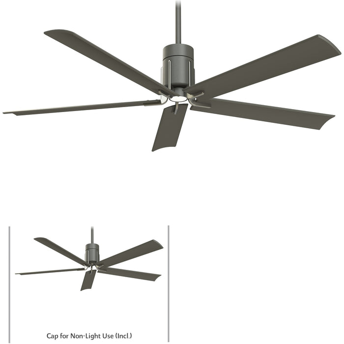 Minka Aire Clean 60 in. LED Indoor Grey Iron with Brushed Nickel Ceiling Fan