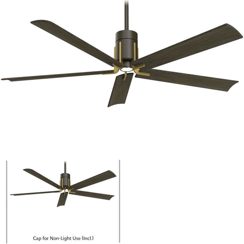 Minka Aire F684L-ORB/TB Clean Oil Rubbed Bronze/Toned Brass 60" LED Ceiling Fan - ALCOVE LIGHTING