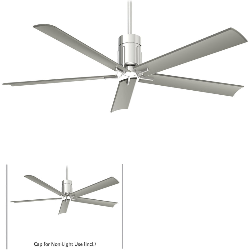 Minka Aire F684L-PN Clean Polished Nickel 60" LED Ceiling Fan with Remote - ALCOVE LIGHTING