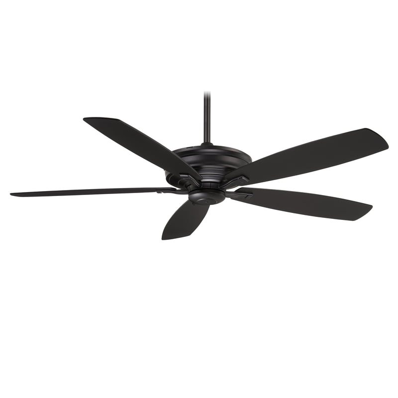 Minka Aire Kafe-XL F696-CL 60-Inch Ceiling Fan in Coal Black with Remote