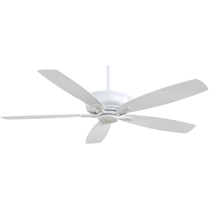 Minka Aire F696-WH Kafe XL White 60" Ceiling Fan with Remote Control