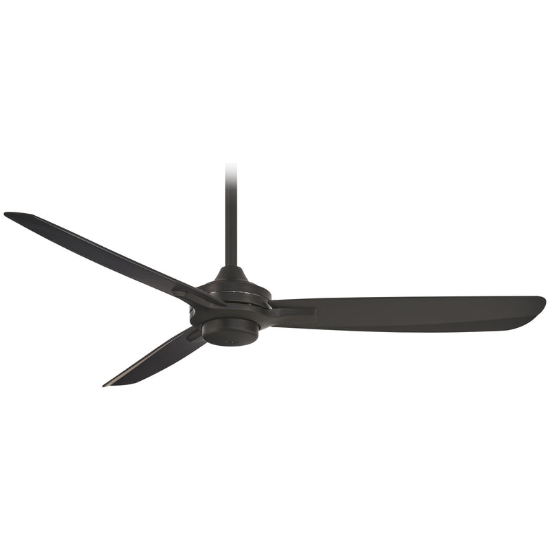 Minka Aire Rudolph F727-CL 52-Inch Ceiling Fan in Coal Black with Wall Control
