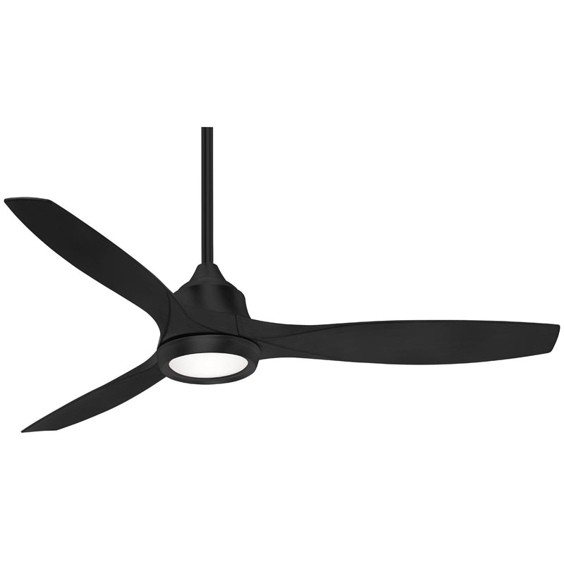 Minka Aire Skyhawk F749L-CL 60-Inch LED Ceiling Fan in Coal Black with Remote