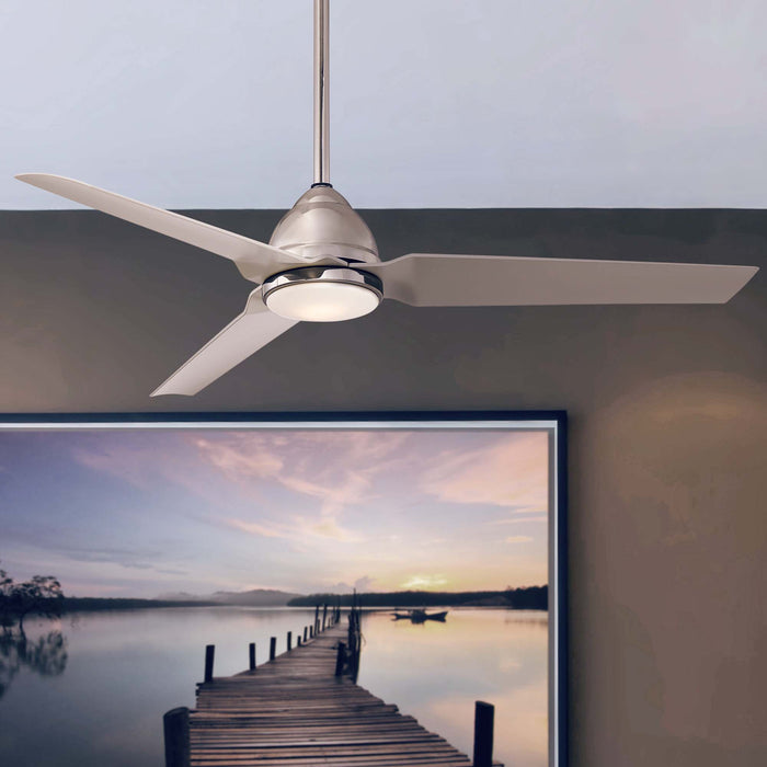 Minka Aire Java 54 in. LED Indoor/Outdoor Brushed Nickel Wet Ceiling Fan - ALCOVE LIGHTING