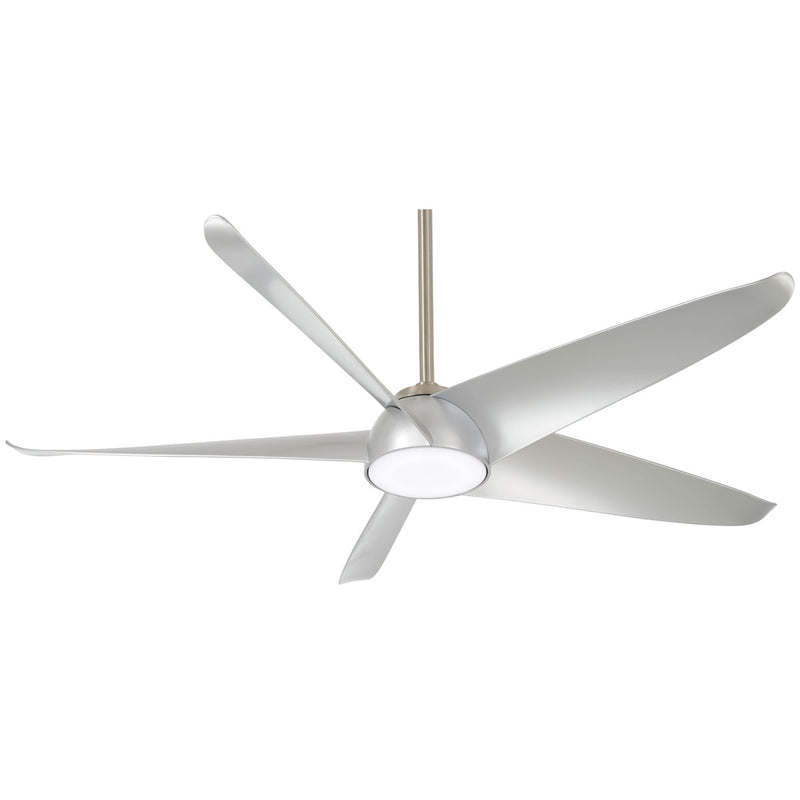 Minka Aire Ellipse F771L-BN/SL 60-Inch LED Indoor Ceiling Fan in Brushed Nickel with Remote