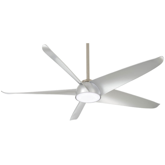 Minka Aire Ellipse 60" Brushed Nickel LED Ceiling Fan with Remote Control