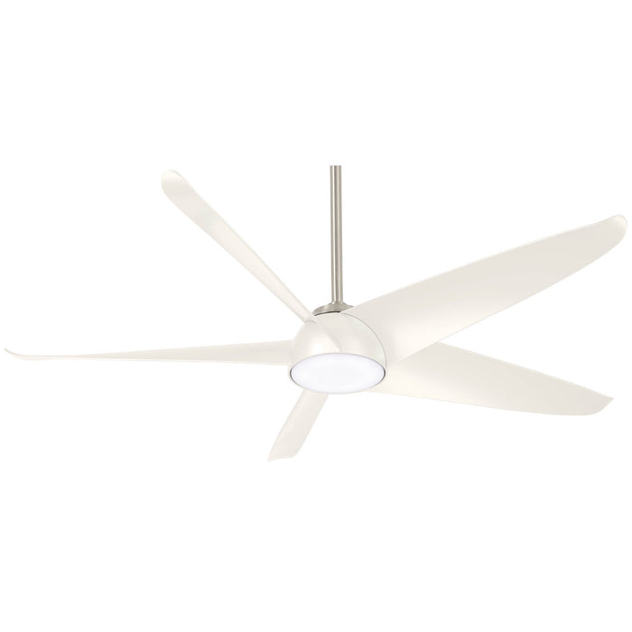 Minka Aire Ellipse 60" Brushed Nickel LED Ceiling Fan with Remote Control