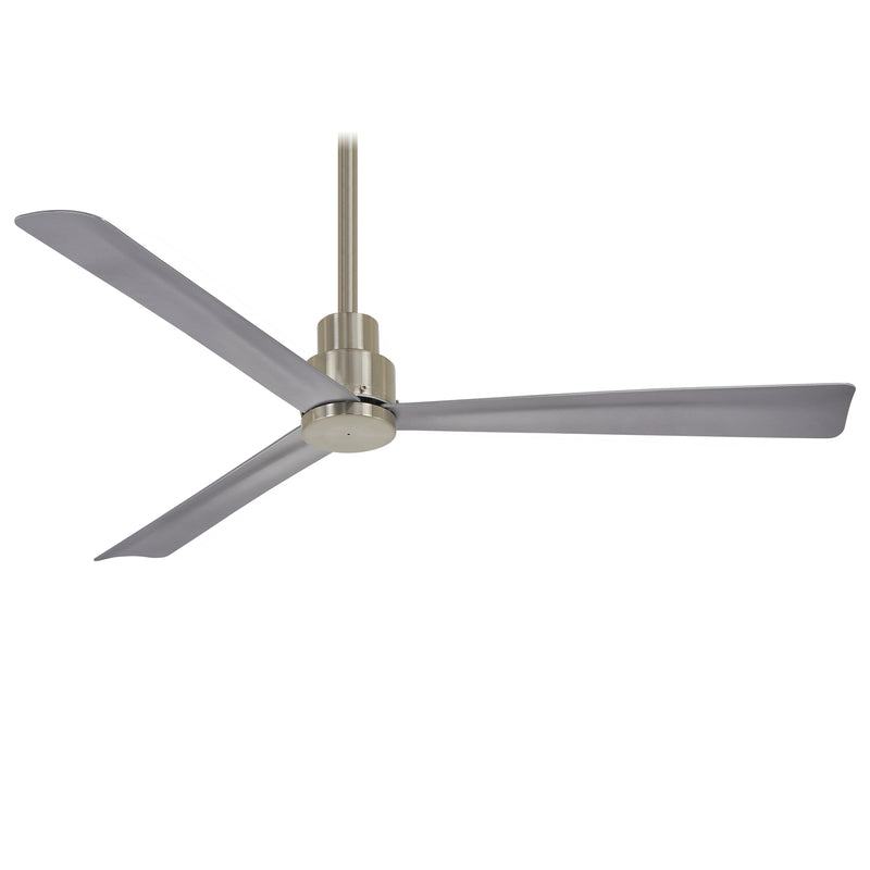 Minka Aire F787-BNW Simple 52 in. Indoor/Outdoor Brushed Nickel Wet Ceiling Fan