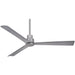 Minka Aire F787-SL Simple Silver 52" Outdoor Ceiling Fan with Remote Control - ALCOVE LIGHTING