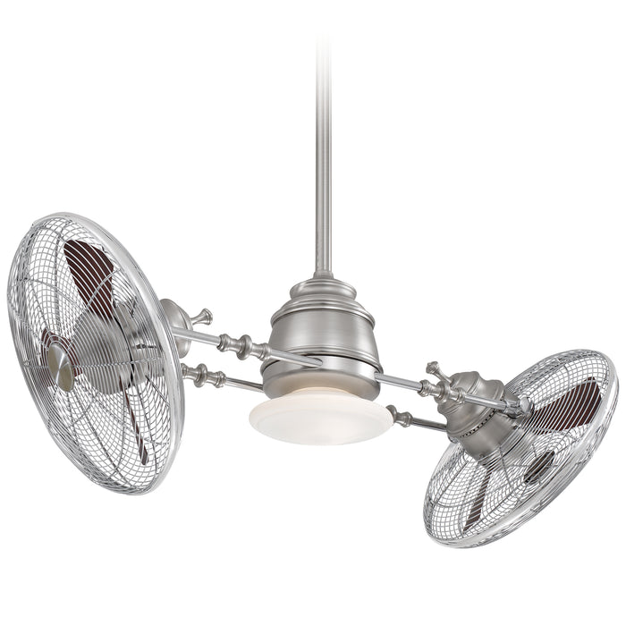 Minka Aire Vintage Gyro 42 in. LED Indoor Brushed Nickel Chrome Ceiling Fan