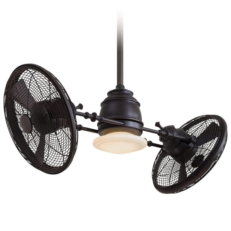 Minka Aire Vintage Gyro F802L-KA 42-Inch LED Indoor Ceiling Fan in Kocoa with Wall Control